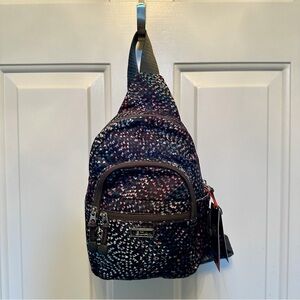 ETA by Rosetti Colorful Crossbody Bag with Triangular Pattern